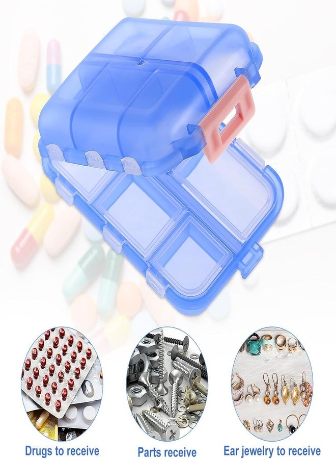 Rexez Double Layer Pill Organizer Box with 10 Compartments | Portable Travel Medicine Pill Case | Moisture-Proof Mini Storage Container | Daily Weekly Pill Dispenser - Pack of 2 - Image 3